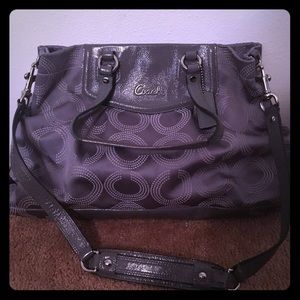 Gray coach bag